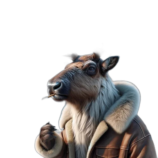 animal, dragon, creature, jacket, concept art, fantasy art, 3d render, photorealistic transparent PNG cut-out