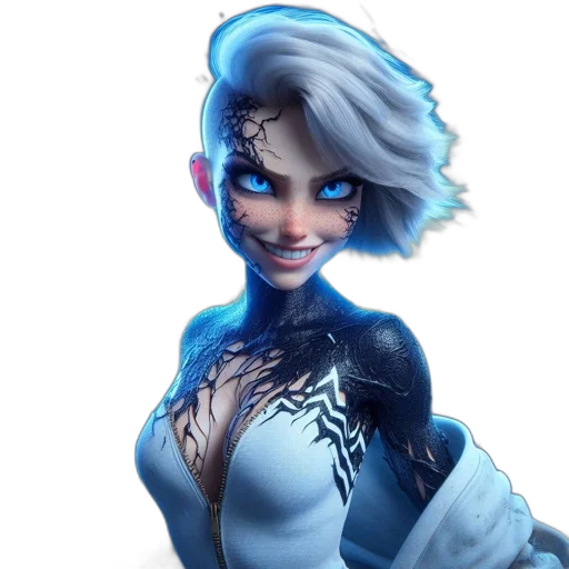 face, staff, robot, concept art, fantasy art, 3d render, comic book art, blue transparent PNG cut-out