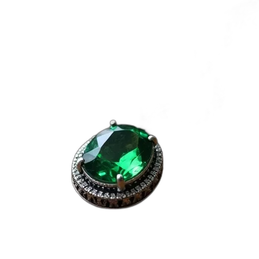 jewelry, crown, hat, weapon, 3d render, green, silver, necklace transparent PNG cut-out