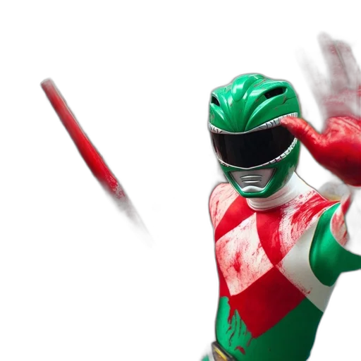 weapon, staff, sword, robot, 3d render, concept art, green, classroom transparent PNG cut-out