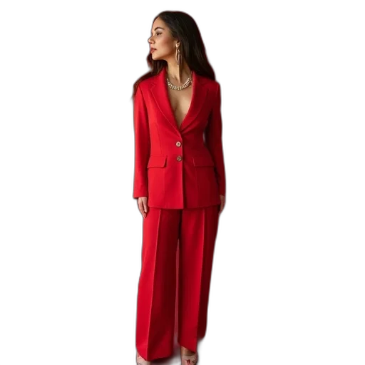 jacket, dress, red, color transparent PNG cut-out