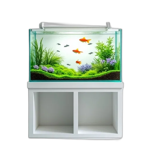 furniture, 3d render, photorealistic, underwater, modern, aquarium, clear, glass transparent PNG cut-out