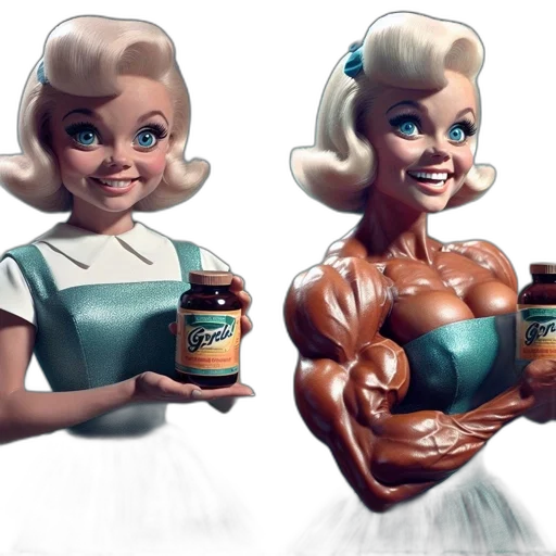 bottle, dress, food, robot, 3d render, concept art, photorealistic, comic book art transparent PNG cut-out