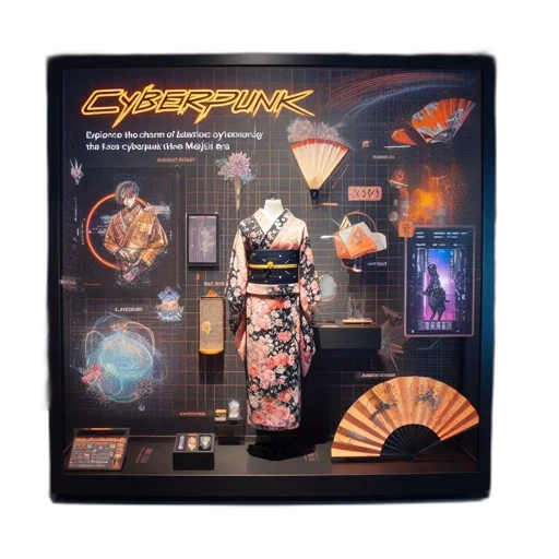 weapon, jewelry, robot, umbrella, cyberpunk, vaporwave, concept art, outer space transparent PNG cut-out
