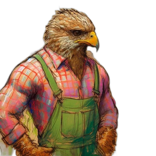 animal, jacket, creature, concept art, fantasy art, comic book art, photorealistic, anthropomorphized transparent PNG cut-out