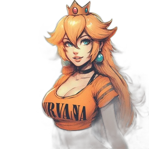 crown, dress, concept art, fantasy art, watercolor, pixel art, golden, monochrome transparent PNG cut-out