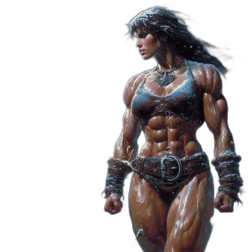 concept art, fantasy art, comic book art, photorealistic, during, nighttime, powerful, female transparent PNG cut-out