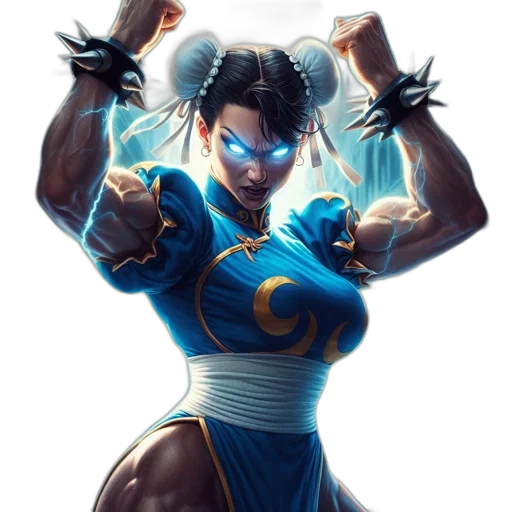 staff, dress, comic book art, concept art, fantasy art, anime, blue, featured transparent PNG cut-out