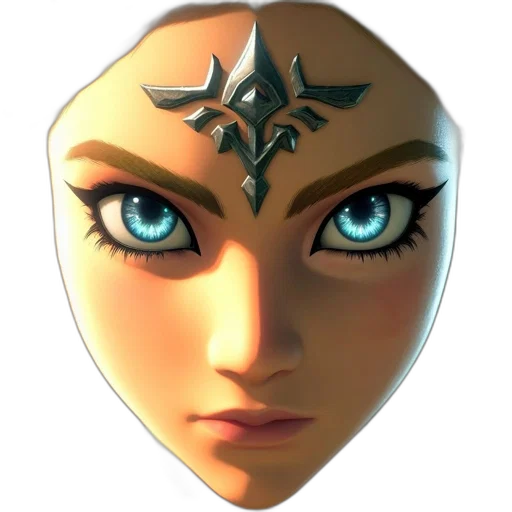 jewelry, face, crown, mask, fantasy art, 3d render, concept art, photorealistic transparent PNG cut-out