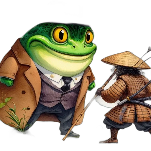 concept art, fantasy art, photorealistic, 3d render, two, anthropomorphic, characters, interact transparent PNG cut-out