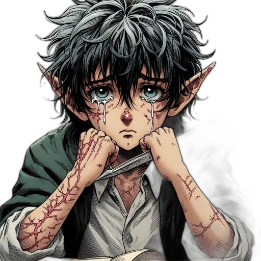 face, dragon, creature, staff, anime, comic book art, cartoon, fantasy art transparent PNG cut-out