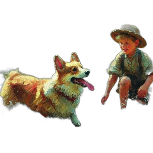 animal, hat, creature, oil painting, watercolor, concept art, photorealistic, forest transparent PNG cut-out