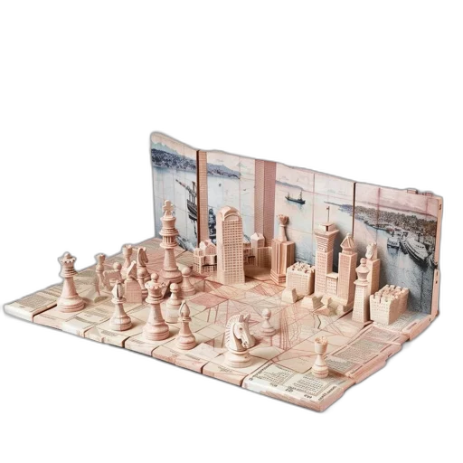furniture, concept art, 3d render, forest, city street, snow, beach, intricate transparent PNG cut-out