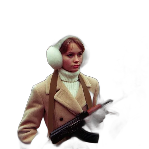 staff, weapon, jacket, hat, concept art, pixel art, oil painting, photorealistic transparent PNG cut-out