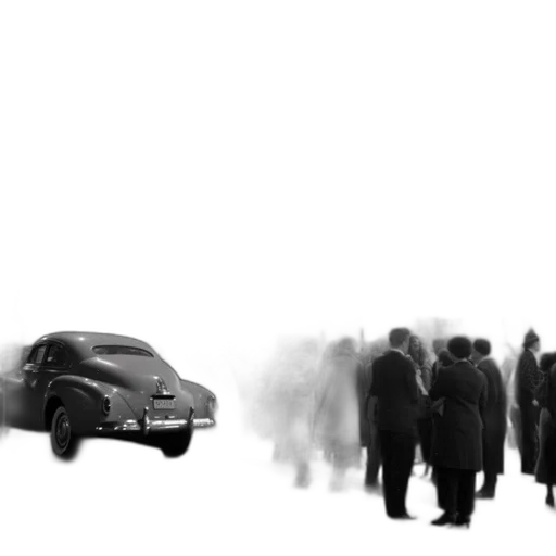 car, weapon, concept art, comic book art, photorealistic, pencil sketch, fog, city street transparent PNG cut-out