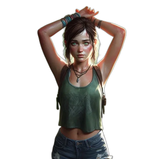 jacket, weapon, face, concept art, photorealistic, fantasy art, pixel art, green transparent PNG cut-out