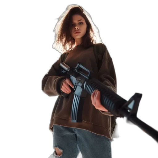 weapon, jacket, staff, concept art, cyberpunk, photorealistic, comic book art, fire transparent PNG cut-out
