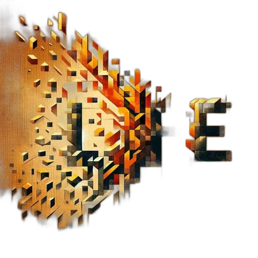 3d render, concept art, pixel art, abstract, piece, features, word, life transparent PNG cut-out