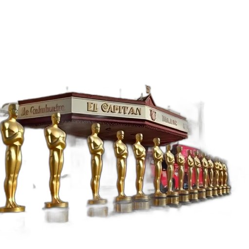 staff, crown, furniture, concept art, 3d render, row, golden, oscar transparent PNG cut-out