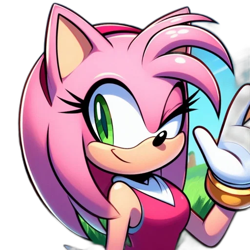 concept art, 3d render, pixel art, cartoon, animated, hedgehog, character, pink transparent PNG cut-out