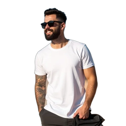 jacket, staff, face, 3d render, photorealistic, cartoon, concept art, monochrome transparent PNG cut-out