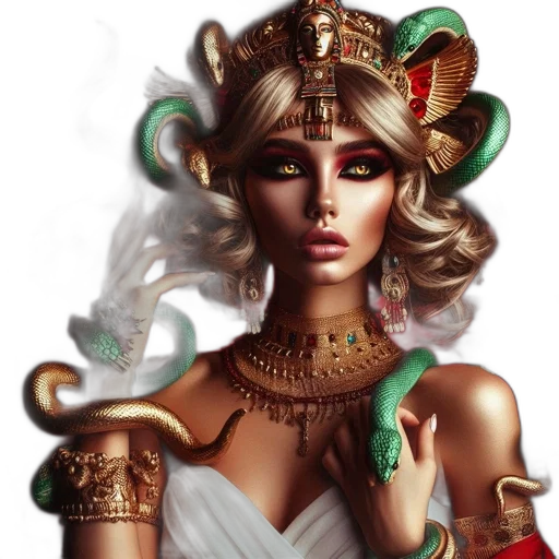 crown, jewelry, fantasy art, concept art, photorealistic, comic book art, golden, egyptian-inspired transparent PNG cut-out