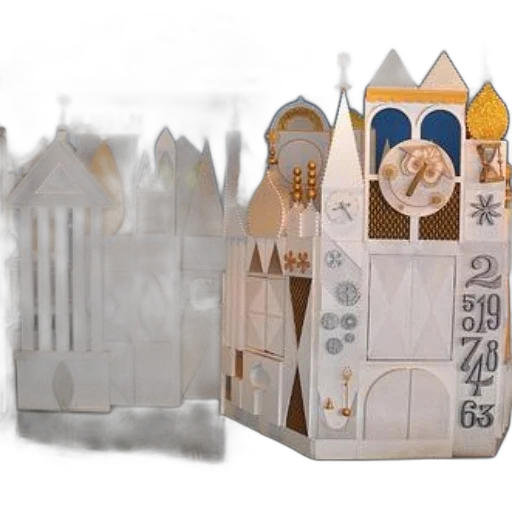 concept art, 3d render, whimsical, white, gold, castle, structure, various transparent PNG cut-out