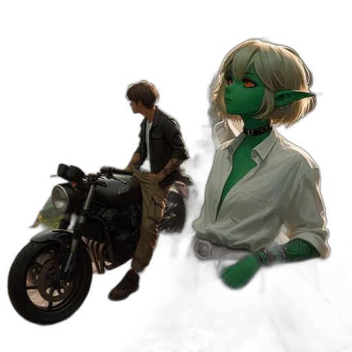 jacket, mask, concept art, 3d render, photorealistic, comic book art, green, earth tones transparent PNG cut-out