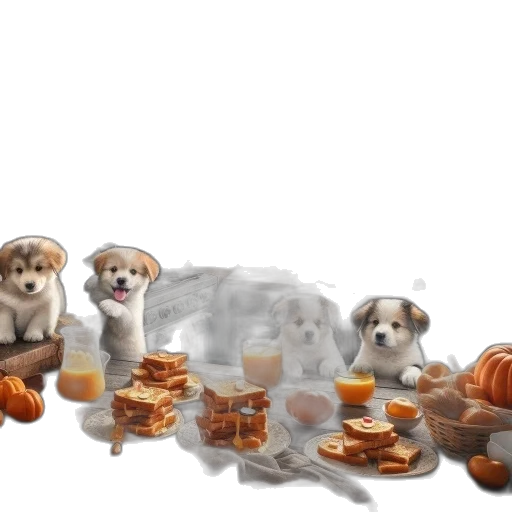food, concept art, 3d render, photorealistic, pixel art, golden, four, adorable transparent PNG cut-out
