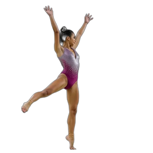 3d render, photorealistic, artistic, gymnast transparent PNG cut-out