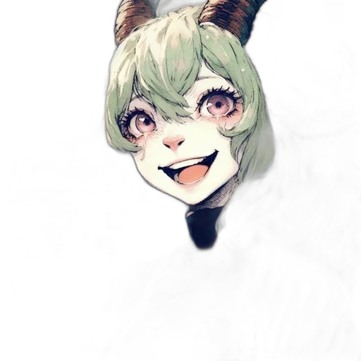 mask, creature, face, animal, watercolor, anime, concept art, photorealistic transparent PNG cut-out