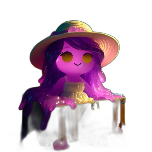 hat, staff, creature, crown, concept art, fantasy art, pixel art, watercolor transparent PNG cut-out