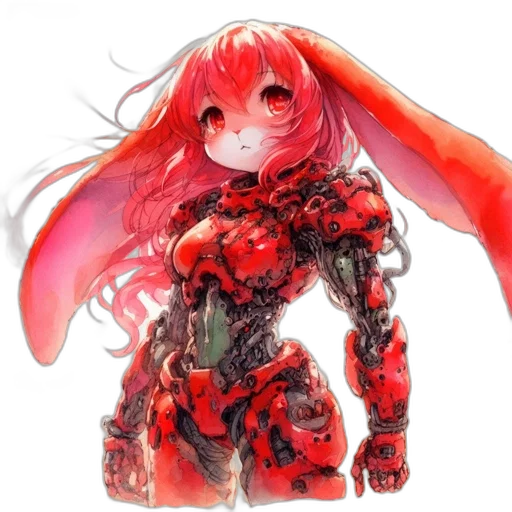 robot, dress, weapon, creature, concept art, anime, pixel art, 3d render transparent PNG cut-out