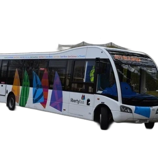 3d render, colorful, libertybus, vibrant transparent PNG cut-out