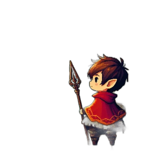staff, sword, weapon, dragon, pixel art, fantasy art, concept art, anime transparent PNG cut-out