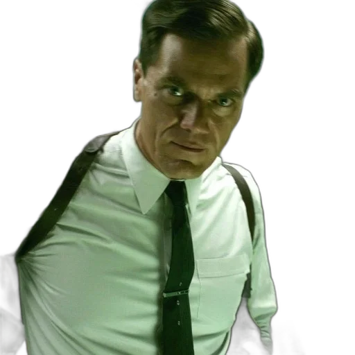 staff, face, green, man, white, shirt, tie, stands transparent PNG cut-out