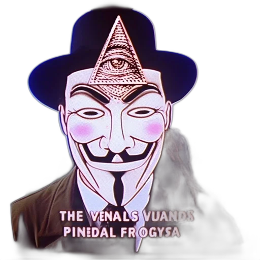 mask, vaporwave, 3d render, cartoon, concept art, illustration, portrays, vendetta transparent PNG cut-out