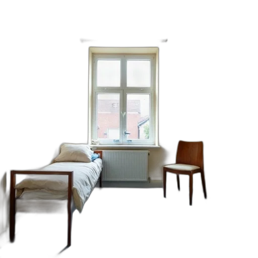 furniture, 3d render, photorealistic, concept art, snow, fog, city street, forest transparent PNG cut-out