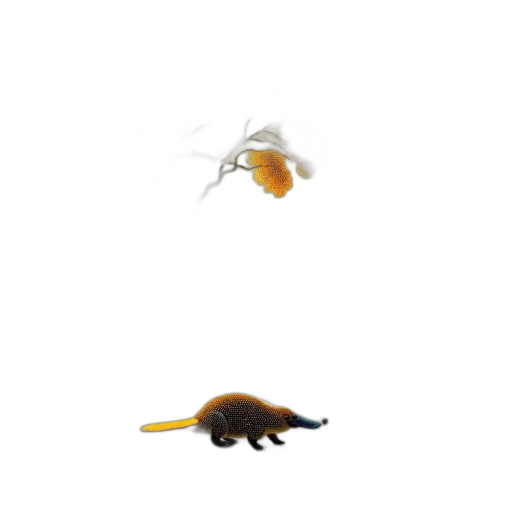 animal, creature, dragon, hair, concept art, 3d render, pixel art, photorealistic transparent PNG cut-out