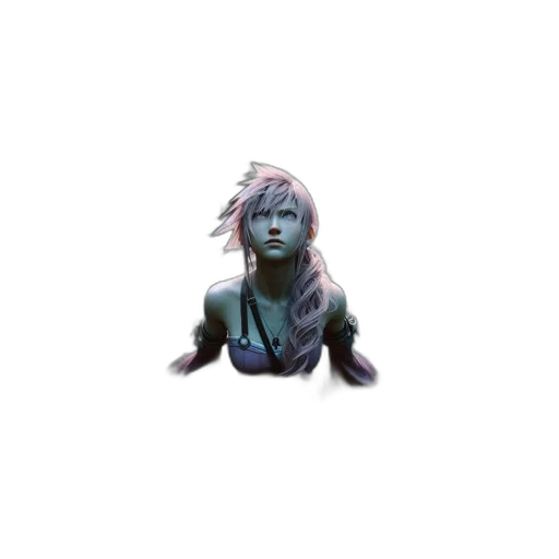 creature, face, hair, weapon, concept art, pixel art, 3d render, comic book art transparent PNG cut-out