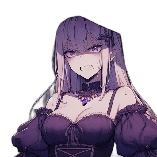 dress, crown, mask, face, pixel art, cyberpunk, anime, concept art transparent PNG cut-out