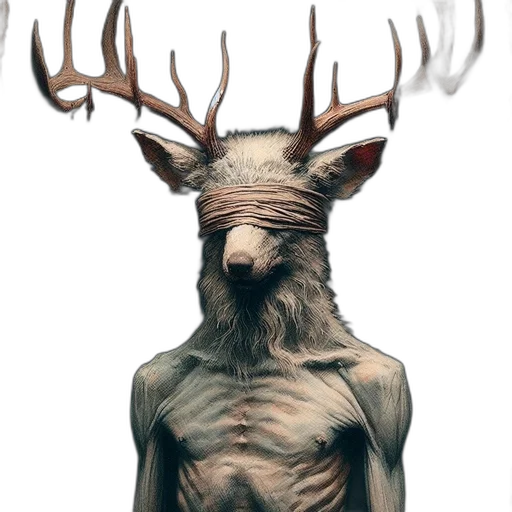 animal, creature, mask, face, concept art, fantasy art, 3d render, photorealistic transparent PNG cut-out