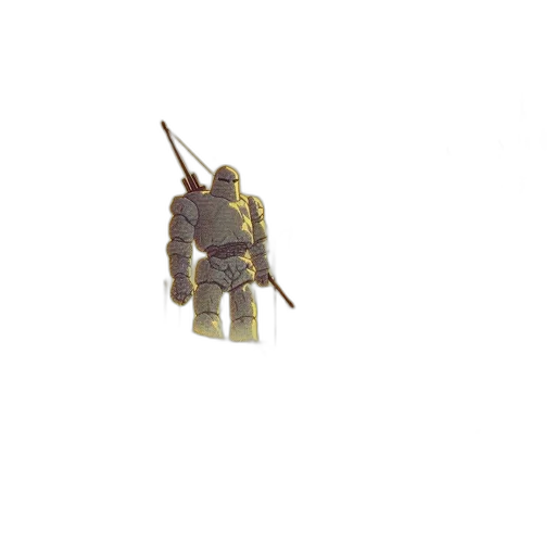robot, creature, weapon, sword, 3d render, concept art, pixel art, fantasy art transparent PNG cut-out