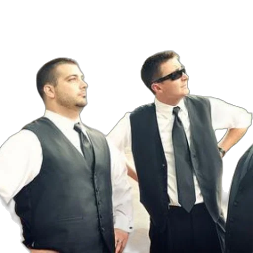 three, men, formal, attire, including, vests, ties, stand transparent PNG cut-out