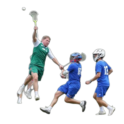 staff, group, men, playing, game, lacrosse, field, one transparent PNG cut-out