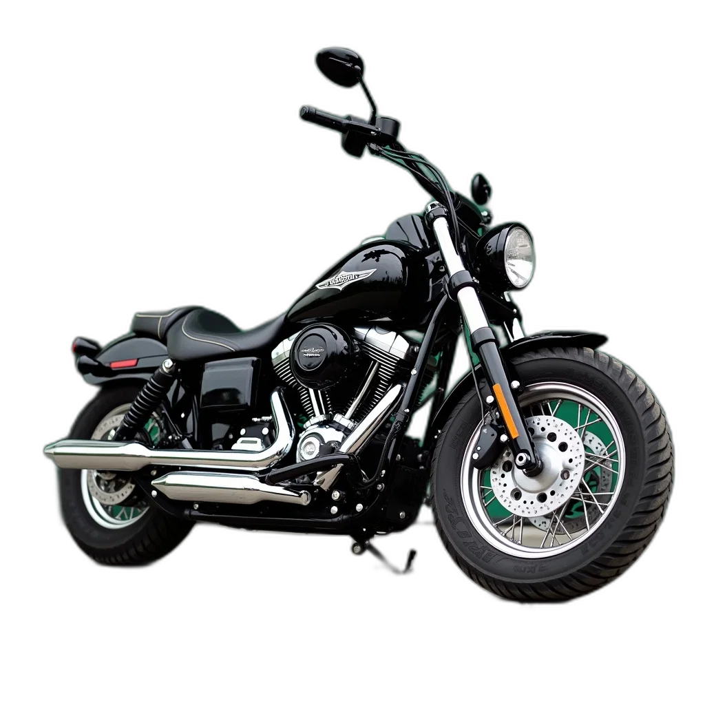 weapon, photorealistic, 3d render, black, white, motorcycle, parked, concrete transparent PNG cut-out