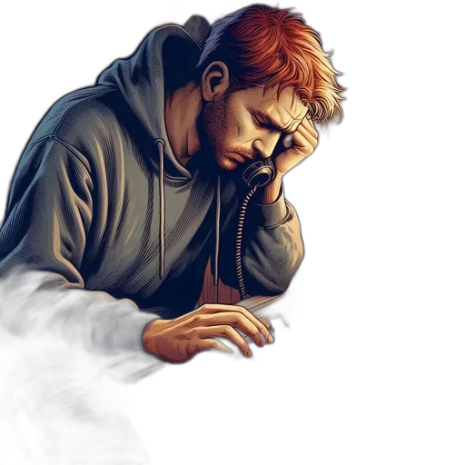 jacket, concept art, photorealistic, fantasy art, pixel art, man, red, hair transparent PNG cut-out