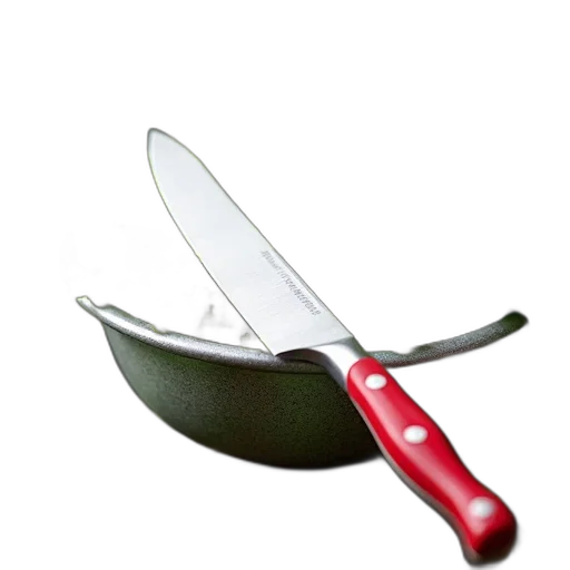 weapon, staff, food, sword, 3d render, photorealistic, red-handled, knife transparent PNG cut-out