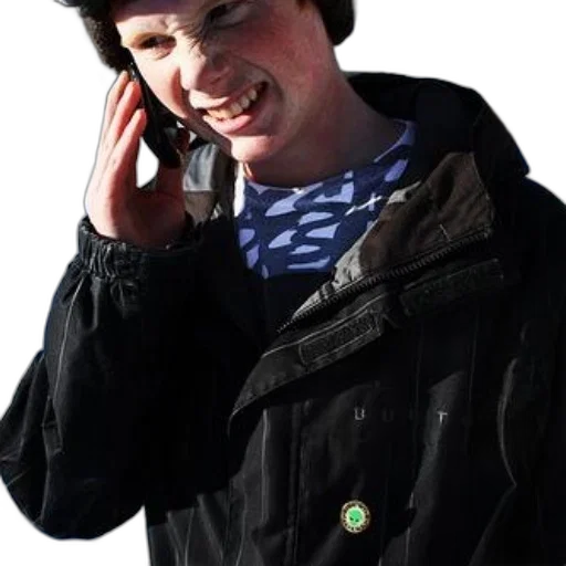 hat, staff, jacket, face, photorealistic, 3d render, person, black transparent PNG cut-out