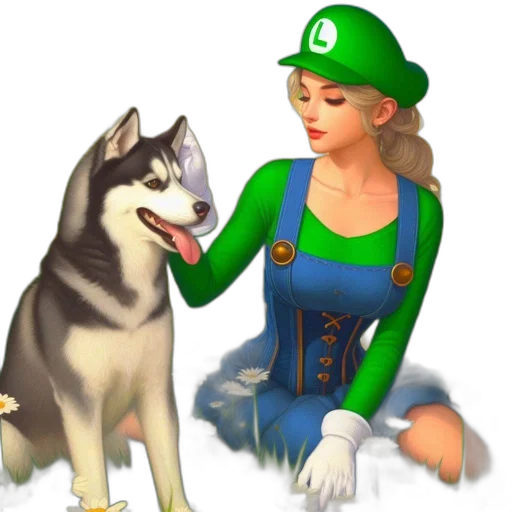animal, staff, concept art, fantasy art, pixel art, 3d render, green, monochrome transparent PNG cut-out